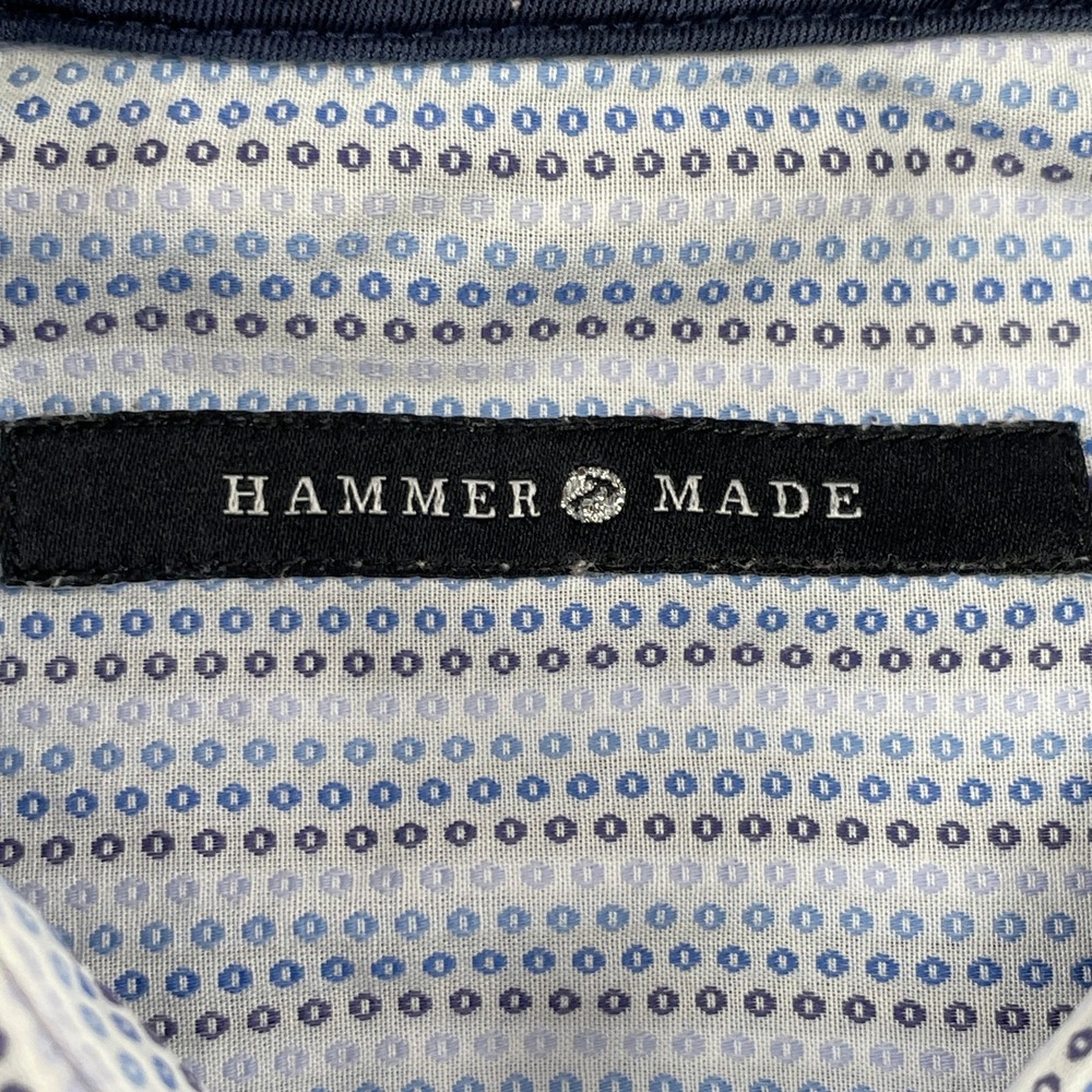 Hammer Made Men's White Patterned Dress Shirt - Picture 4 of 9